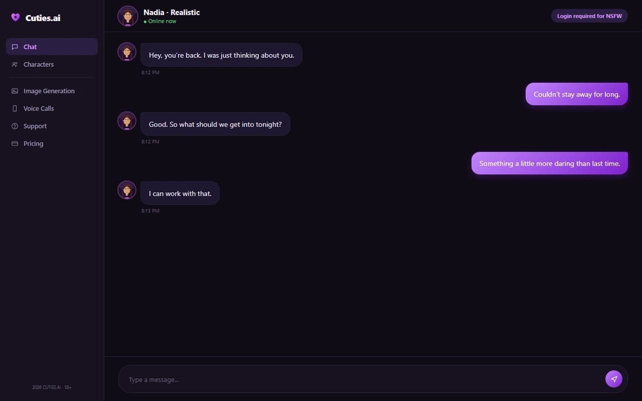 Cuties.ai interface screenshot
