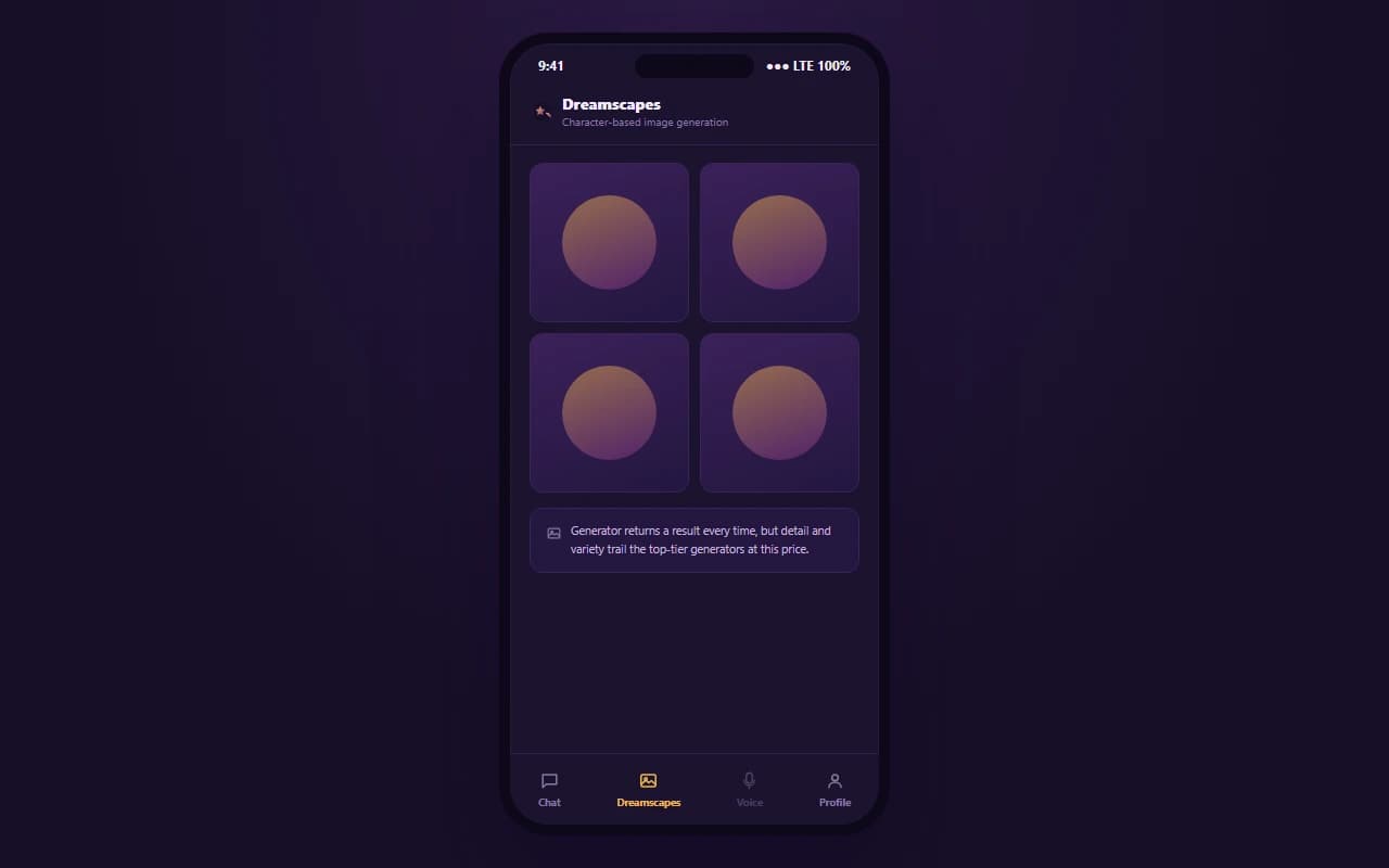 Dreamle interface showing a generated NSFW image results grid