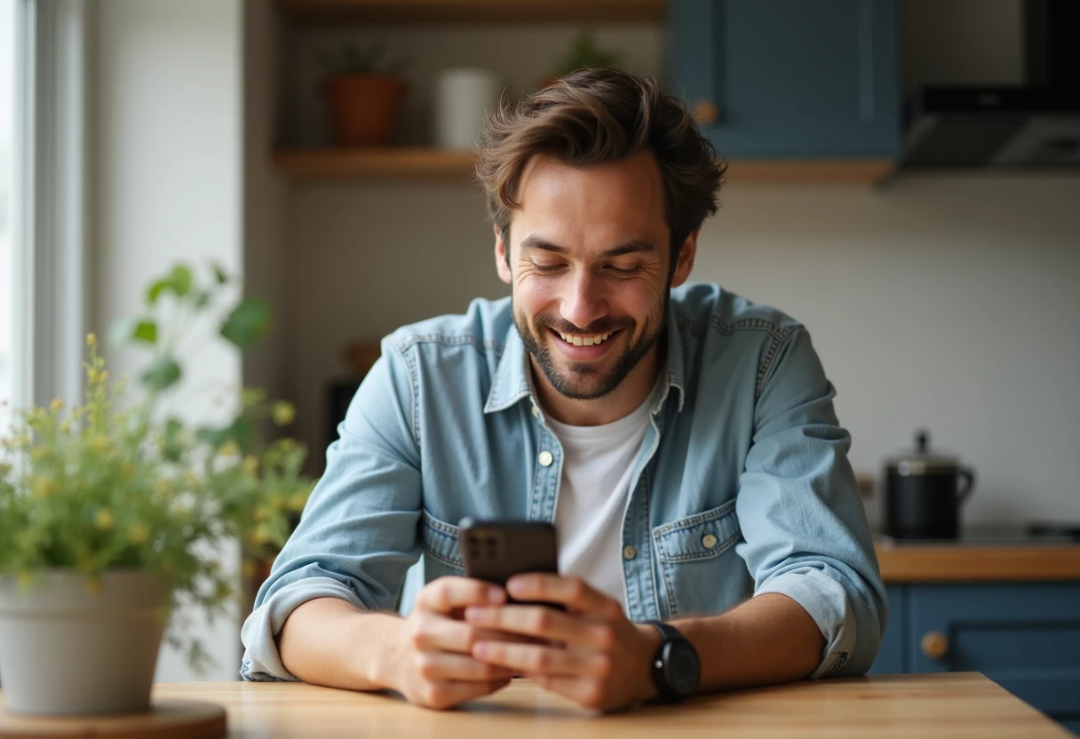Person going through an app signup and onboarding screen on a smartphone